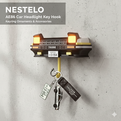 AE86 Car Decoration Key Storage Rack Creative Car Headlight Key Hook Drift AE86 Car Keyring Ornaments and Accessories Key Chain